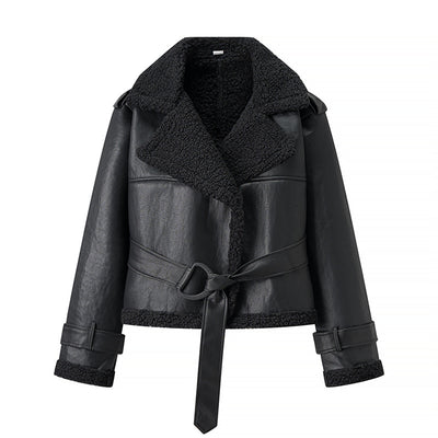 Abrigo Corto Acolchado con Cuello y Forro de Piel para Otoño e Invierno - Image 4