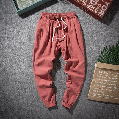 Pantalones de Lino Hombre Estilo Asiático - Cintura Elástica Cómoda y Transpirable - Image 21
