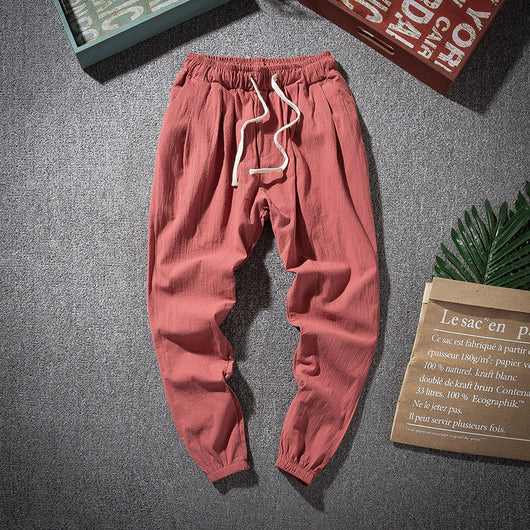 Pantalones de Lino Hombre Estilo Asiático - Cintura Elástica Cómoda y Transpirable - Image 21