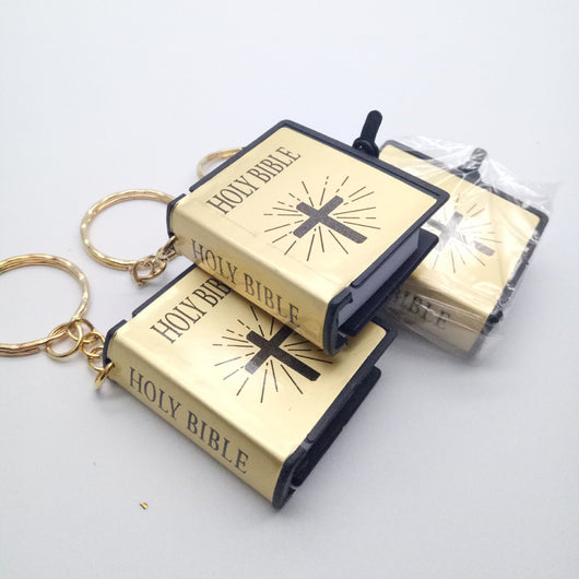 Mini Biblia Inglesa Llavero de Papel Real - Joyería Cristiana Portátil - Image 8