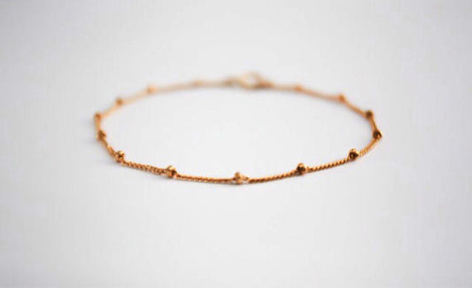 Pulsera de cadena con cuentas de cobre - Image 2