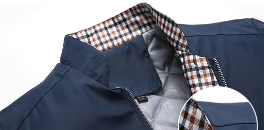 Chaqueta Business Casual de Cuello Alto Abrigo Grueso Invierno - Image 12