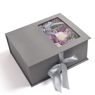 Caja de Jabón Floral en Forma de Corazón - Flores de Jabón Artesanal - Image 4