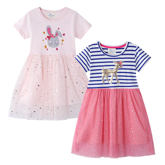 Vestido Tejido de Niña con Rayas Primavera Verano