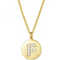 Single Studded Letter Necklace F 925 Plateado