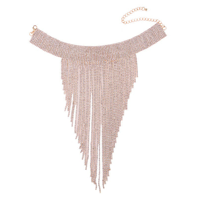 Collar Largo con Borlas Elegante