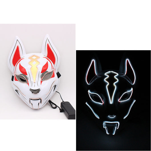 Máscara Facial Luminosa de Gato para Mujer - Cosplay Demon Slayer con Luz Fría - Image 16
