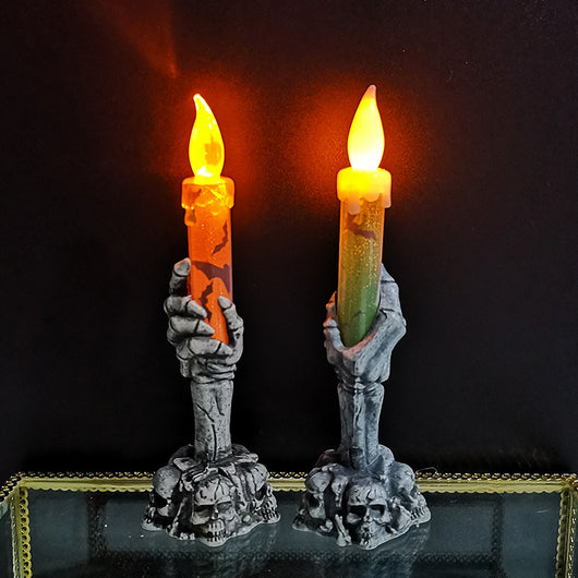 Vela Decorativa Mano Fantasma con Luz LED