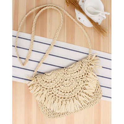 Bolsa Tejida de Playa - Mensajero Casual Trendy para Mujer - Image 2