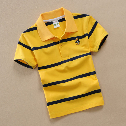 Polo Manga Corta Estilo Universitario para Niños - Image 14