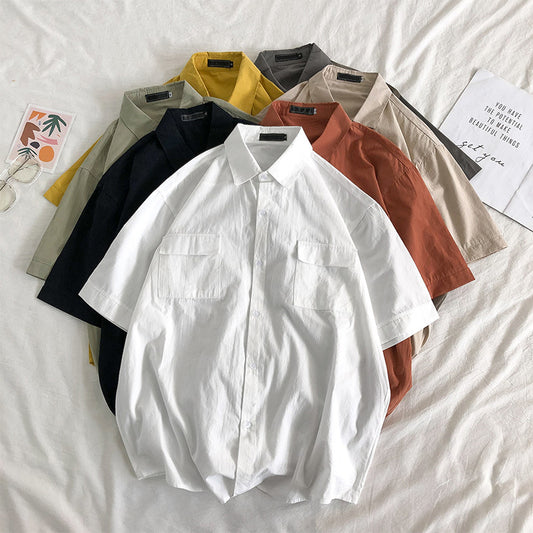 Camisa de Manga Corta con Detalles de Herramientas para Hombre