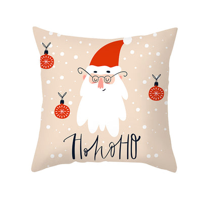 Funda de Almohada Navideña con Diseño de Dibujos Animados en Tela Melocotón - Image 23
