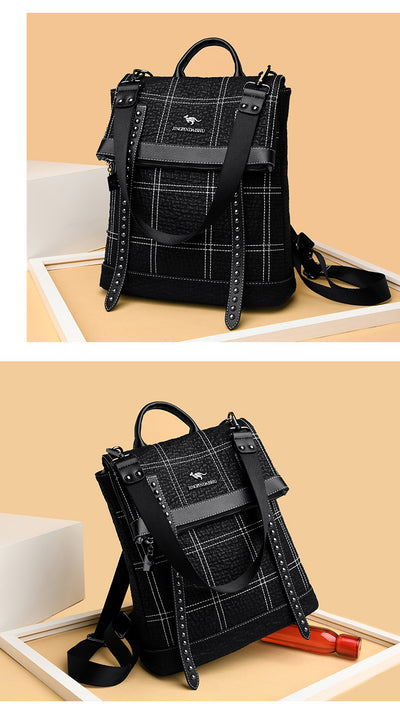 Mochila de Cuero para Mujer - Diseño Versátil de Asa Simple y Doble - Image 7