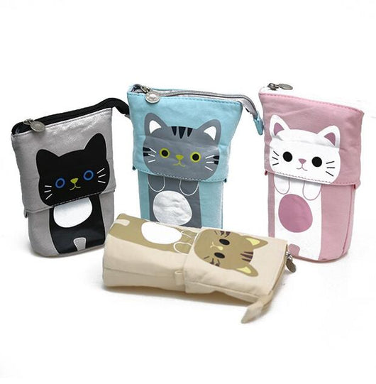 Estuche Flexible para Lápices con Diseño de Gato Adorable - Image 2