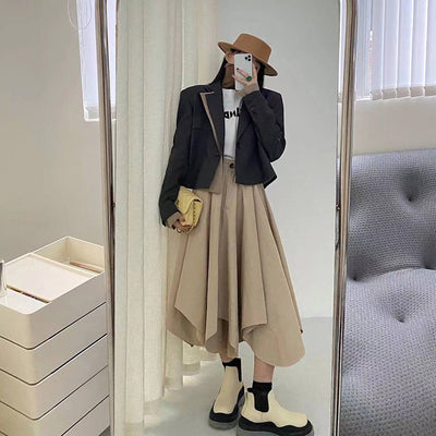 Falda Slim de Cintura Alta con Diseño Irregular - Image 2
