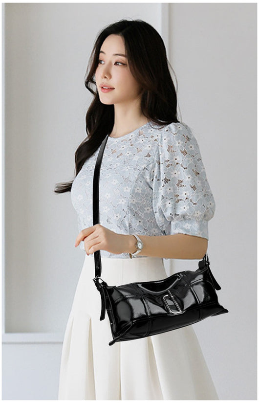 Bolso Crossbody de Cuero Wax Oil Suave - Estilo Pillow Bag - Image 18