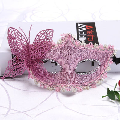 Máscara Princesa Mariposa con Patrón Dragón en Cuero - Accesorio Artístico de Danza - Image 8