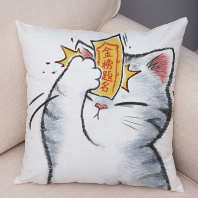 Funda de Almohada de Lino con Estampado Moderno para Sofá y Coche - Image 26