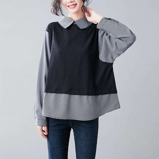 Blusa Cuadrille Tallas Grandes Suelta y Fresca con Doble Capa - Image 10