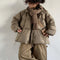 Chaqueta Acolchada Retro Estilo Trabajo para Niños y Niñas
