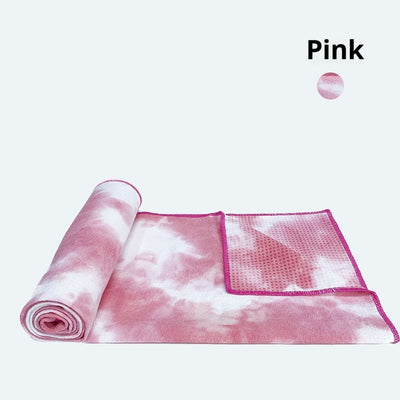 Toalla Antideslizante para Yoga y Ejercicio - Diseño Tie-Dye Multicolor - Image 11