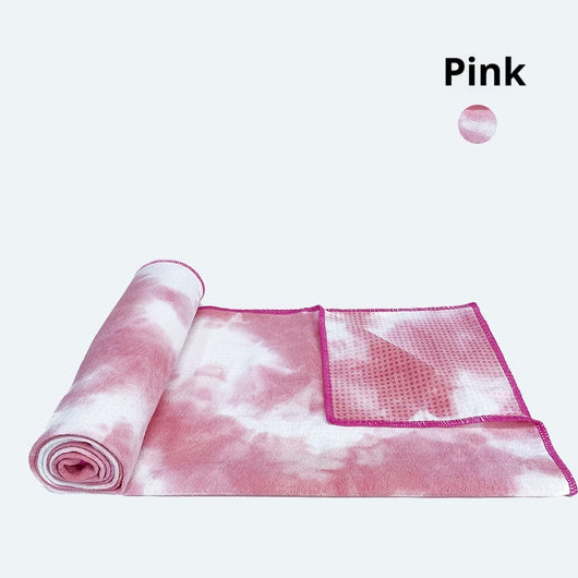 Toalla Antideslizante para Yoga y Ejercicio - Diseño Tie-Dye Multicolor - Image 11