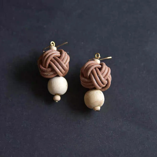 Aretes Trenzados de Cuero Auténtico Hechos a Mano - Image 6