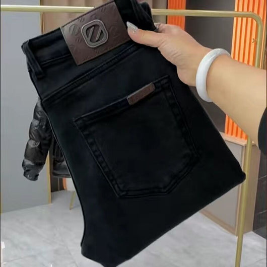 Jeans Slim Fit Negros Lavados para Hombre - Estilo Europeo Moderno - Image 7