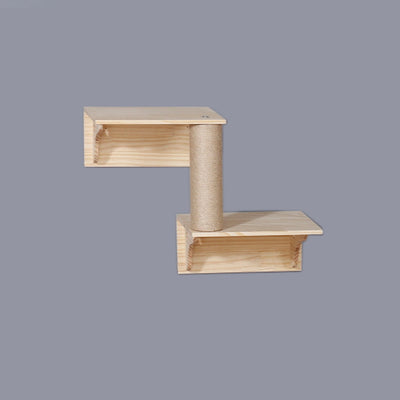 Plataforma Rascadora de Madera Maciza para Gatos con Tablero de Sisal - Image 31