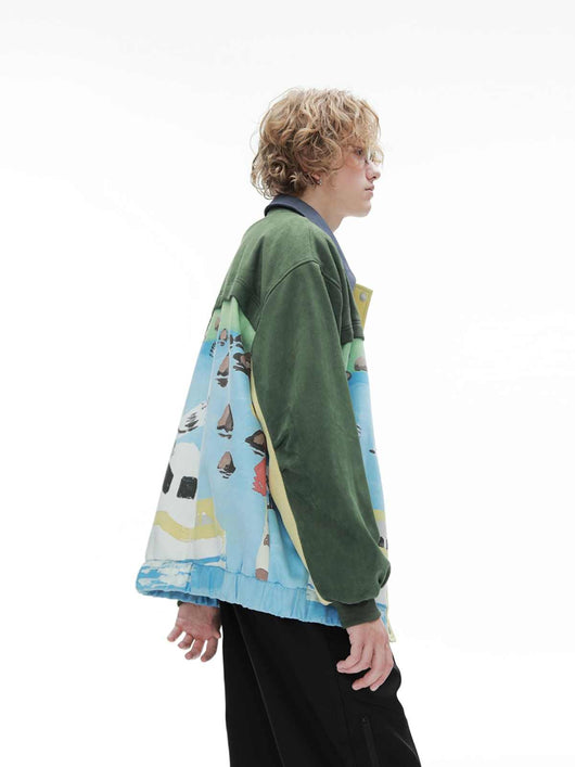 Chaqueta de Gamuza Estilo Retro Patchwork para Hombre - Image 6