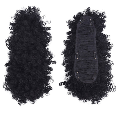 Peluca Mohicano con Cresta, Coleta y Flequillo Rizado - Image 10