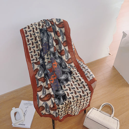Pashmina de Algodón y Lino Estampada - Chal Abrigador Versátil - Image 30