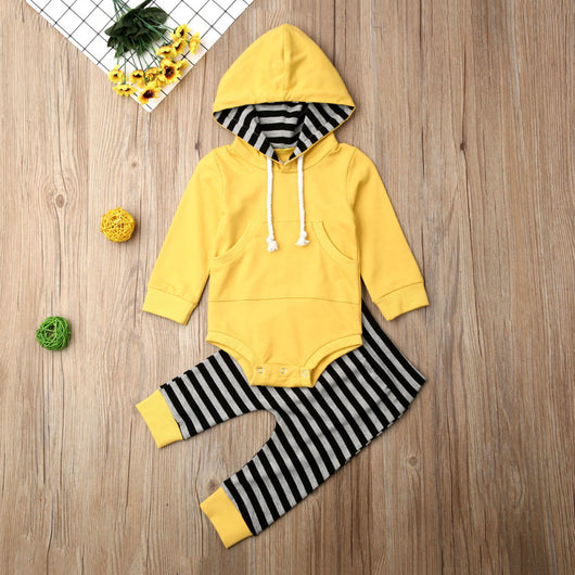 Conjunto Infantil de Algodón: Suéter Rayado y Pantalón a Juego - Image 4