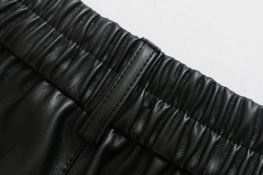 Pantalones Casuales de Cuero Sintético para Mujer - Image 6