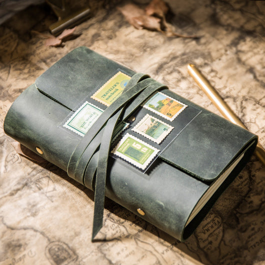 Agenda de Viaje Retro de Tres Pliegues con Hojas Intercambiables - Image 14