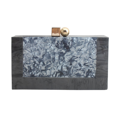 Bolso Vintage de Patchwork Acrílico Blanco Perlado - Image 9
