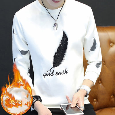 Camiseta Térmica Manga Larga para Hombre - Talla Grande con Forro de Terciopelo - Image 12