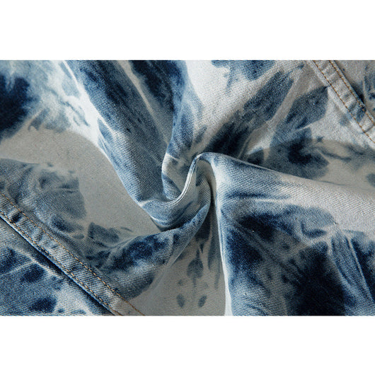 Chaqueta de Mezclilla Tie-Dye Estilo Nacional - Image 3