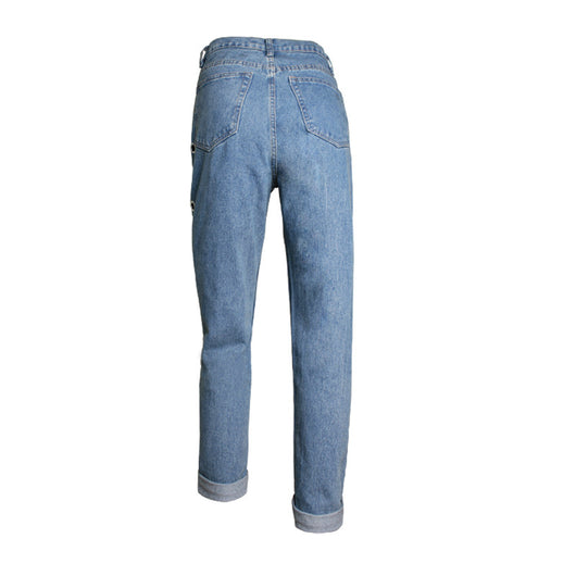 Pantalones Jeans Sueltos de Cintura Alta con Detalles Metálicos y Remaches - Image 2