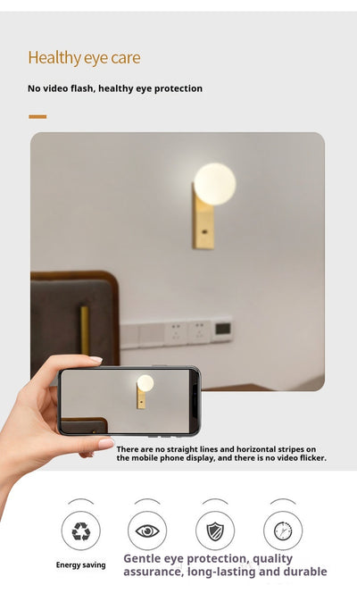 Lámpara Minimalista de Cristal para Mesita de Noche - Image 26