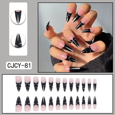 Uñas Postizas Degradado Floral con Efecto Espejo Electroplatado - Image 11