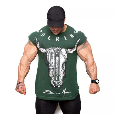 Playera Deportiva de Algodón Cuello Redondo para Entrenamiento al Aire Libre Hombre