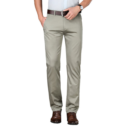 Pantalones Rectos Hombre Seda Helada con Elasticidad - Image 5