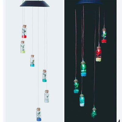 Lámpara Solar Decorativa Botella de Deseos con Luz LED Multicolor - Image 9