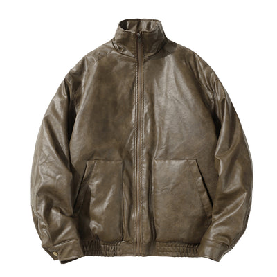Abrigo de Cuero PU Acolchado para Hombre - Estilo Rock Impermeable Invierno - Image 9
