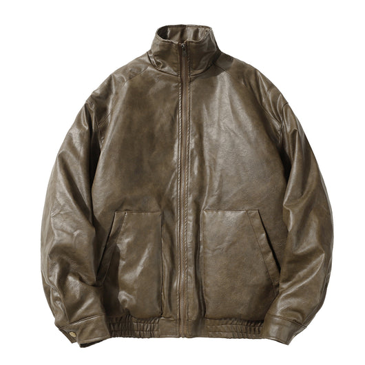 Abrigo de Cuero PU Acolchado para Hombre - Estilo Rock Impermeable Invierno - Image 9