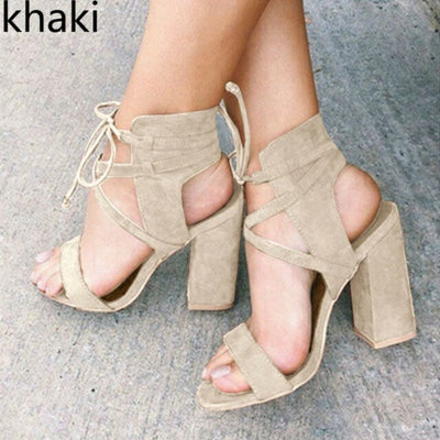 Sandalias de Tacón Alto con Tira al Tobillo y Hebilla - Image 8