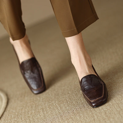 Mocasines Mujer Tacón Robusto Punta Cuadrada Elegantes - Image 20