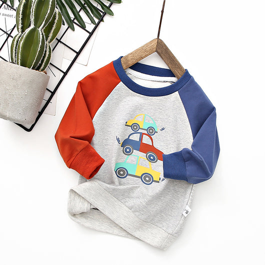Suéter Infantil de Algodón y Lana con Estampado de Auto para Otoño e Invierno - Image 3