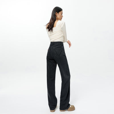 Jeans Bicolor Negro y Gris para Mujer - Estilo Versátil - Image 3